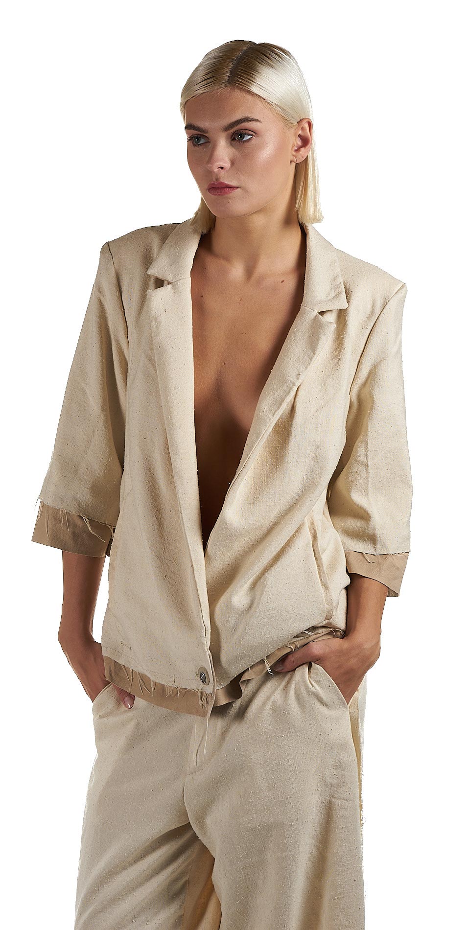 DANIELE BASTA LEATHER AND SILVER JACKET 